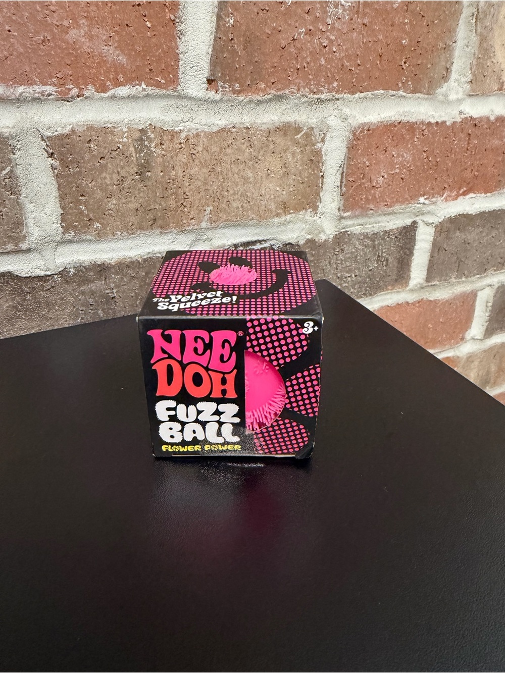 Needoh Fuzz Ball - Pink - Flower Power